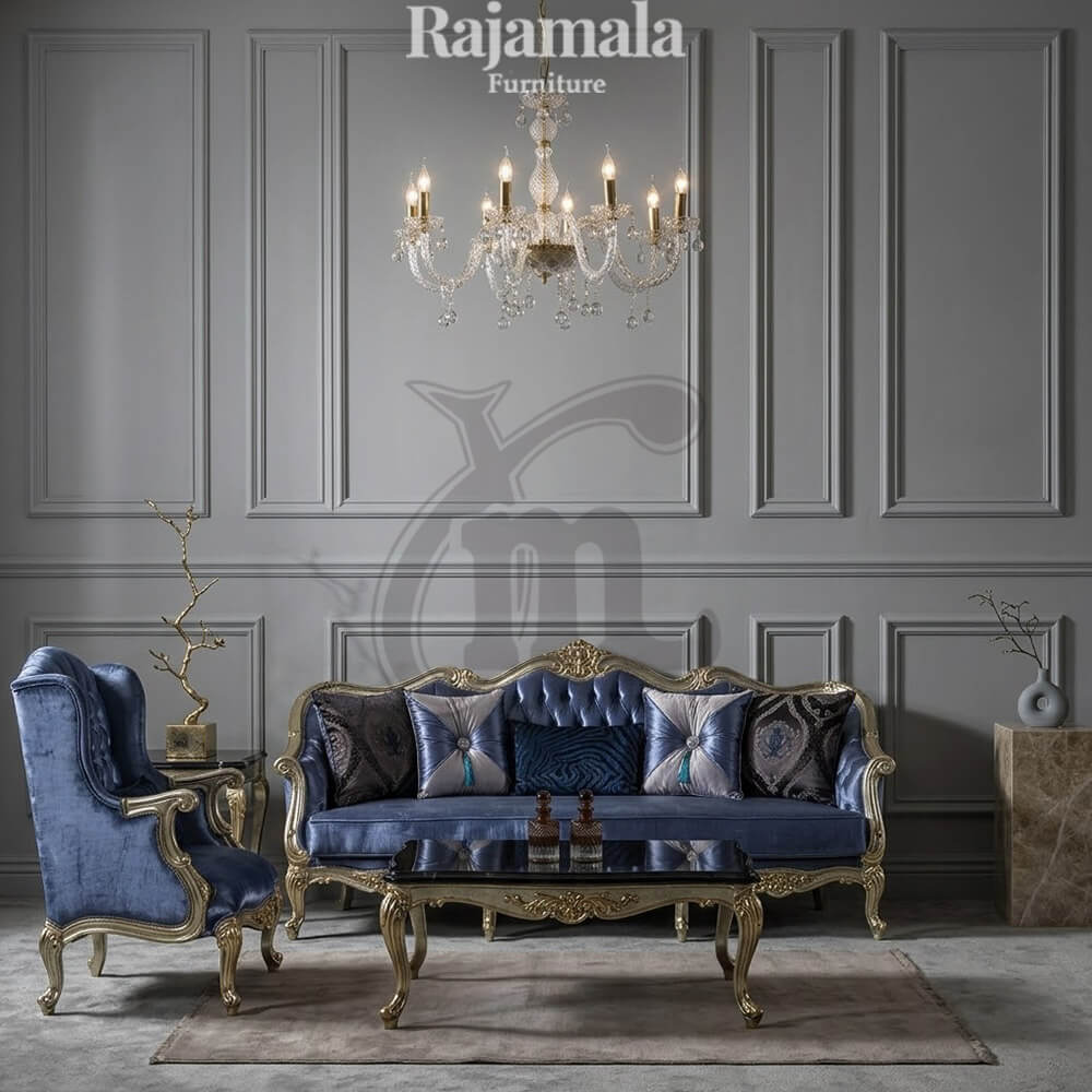 Sofa Tamu Mewah Jepara Klasik Carved Design Leaf Color RM-173 Sofa Tamu Mewah Jepara Klasik Carved Design Leaf Color RM-173