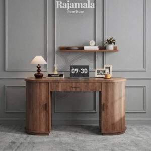 Meja Kantor Kayu Jati Minimalis Salur Desain Cantik RM-191