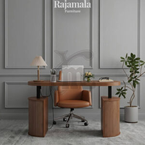 Meja Kantor Minimalis Kayu Jati Industrial Style RM-192