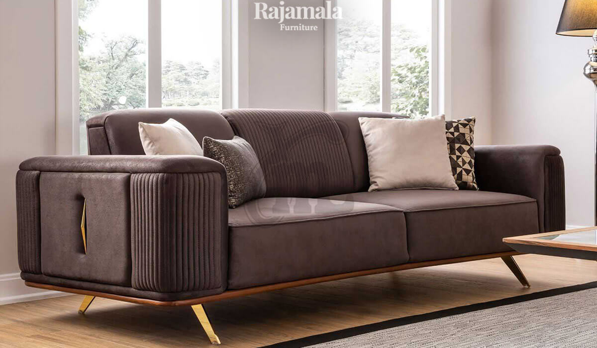 Sofa Minimalis Jepara Elegant Stainless Gold Candy Foot RM-203.1