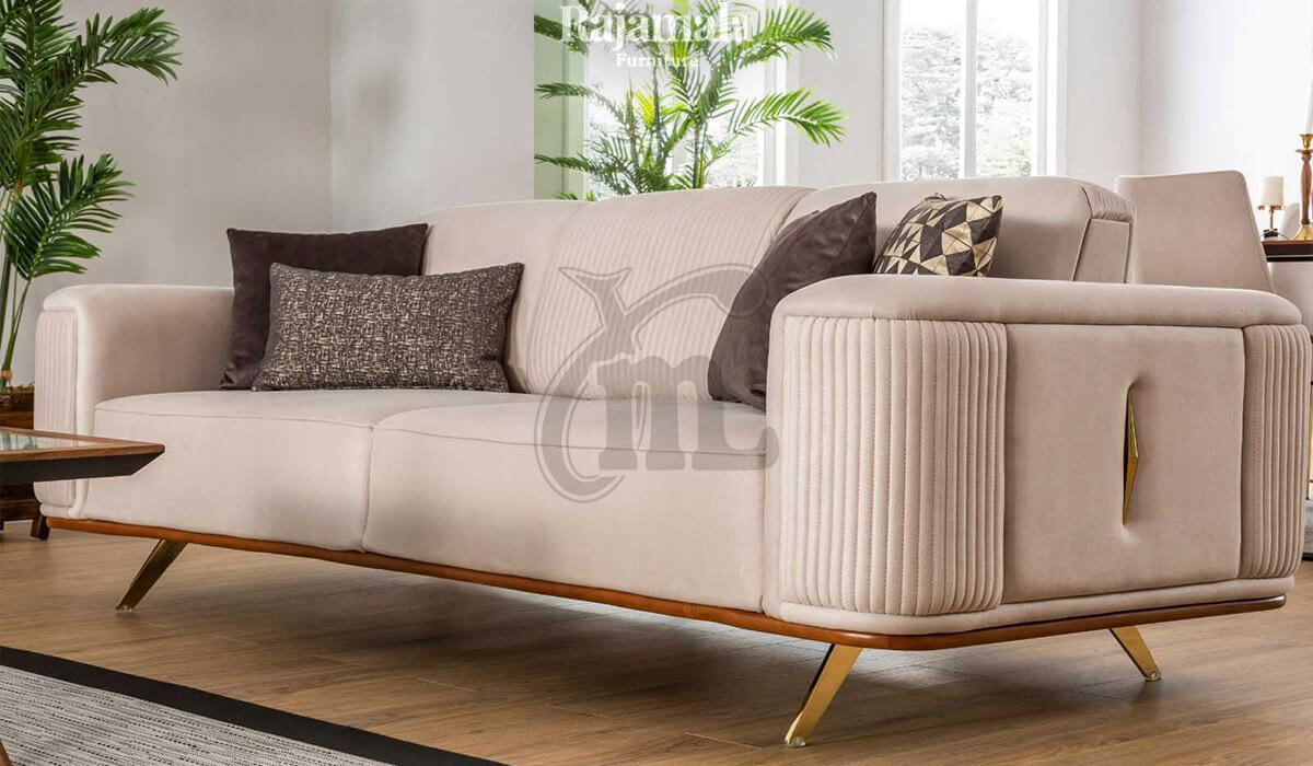Sofa Minimalis Jepara Elegant Stainless Gold Candy Foot RM-203.2