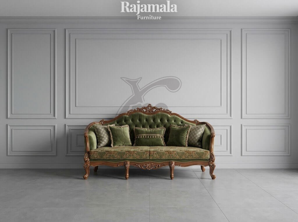 Sofa Ruang Tamu Kayu Jati Mewah Desain Interior Sultan RM-206.1